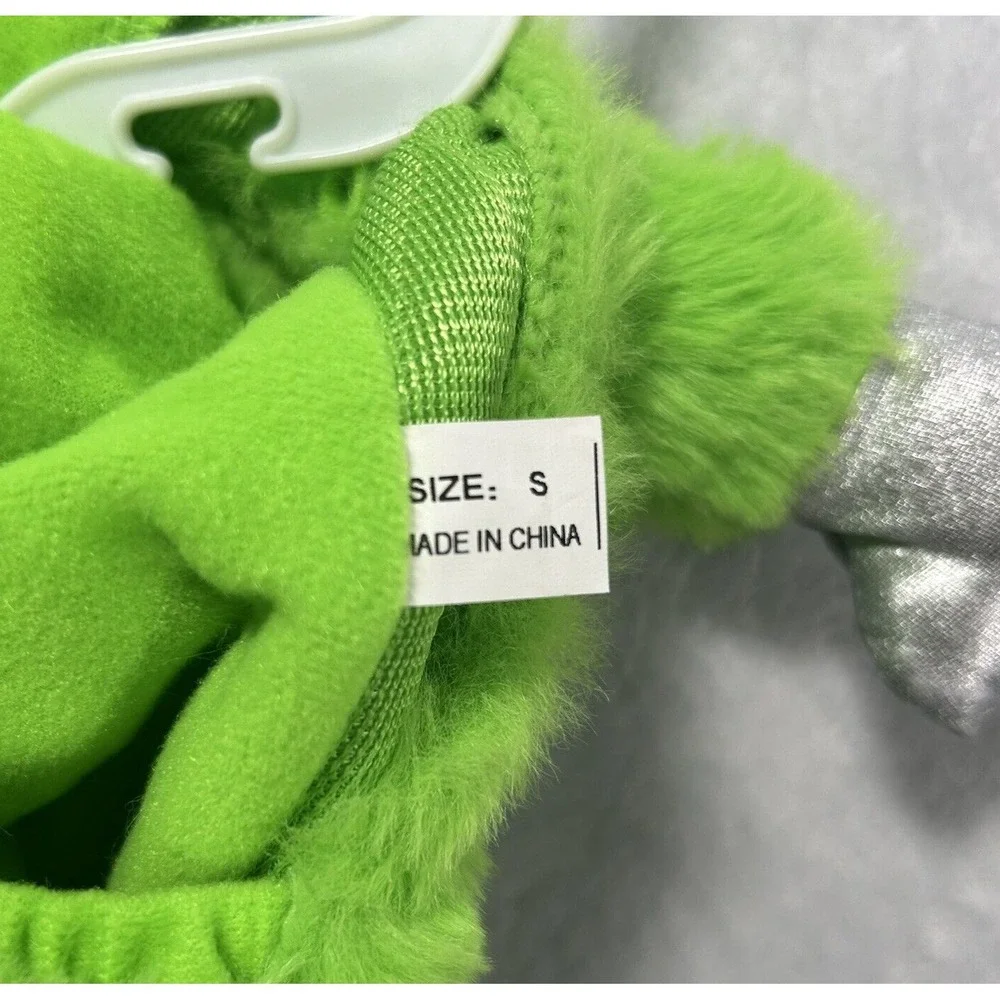 NWT Cat Dog Halloween Costume Three Eyed Monster Plush Small Green Pet Outfit